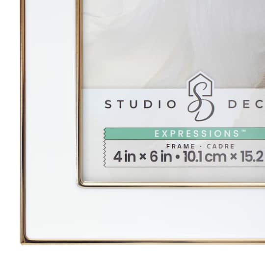 6 Pack: Expressions™ White with Gold Outline Wall Frame by Studio Décor